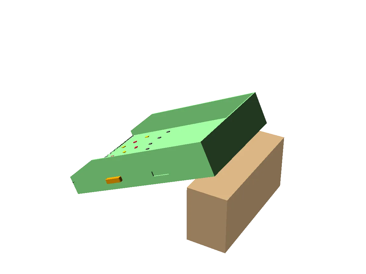 Render of the M2 printed magnet bar fitted in a chute.